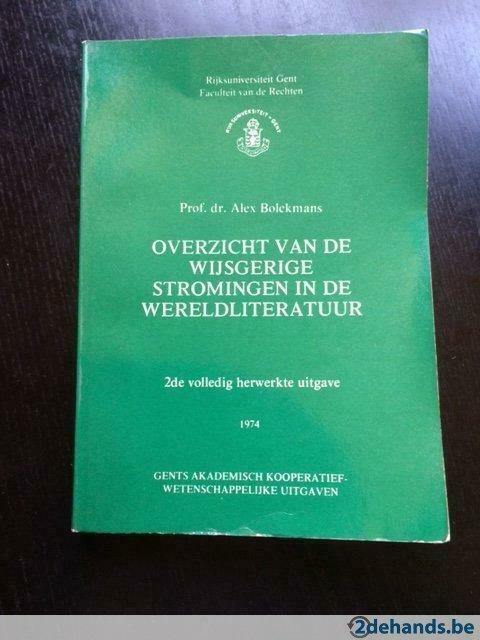 Alex  Bolckmans: overzicht van de wijsgerige stromingen, Boeken, Studieboeken en Cursussen, Gelezen