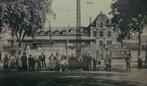 Carte Postale Couillet Gare avec tram (Timbres Albert Ier), Collections, Affranchie, Hainaut, Enlèvement ou Envoi, Avant 1920
