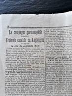 COUPURE DE JOURNAL LA CAMPAGNE GERMANOPHILE, Enlèvement