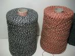 Fil à tricoter rouge blanc + bleu blanc sur grandes bobines, Laine ou Fils, Comme neuf, Tricot, Envoi