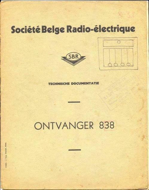 volledige documentatie & gebruik v/d radio SBR 838A & 838U, Antiquités & Art, Antiquités | TV & Hi-Fi, Enlèvement ou Envoi