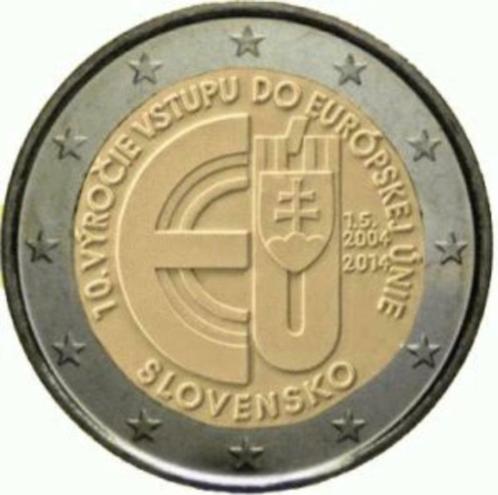 2014 Slovaquie 10 ans membre de l'UE, Timbres & Monnaies, Monnaies | Europe | Monnaies euro, Monnaie en vrac, 2 euros, Slovaquie