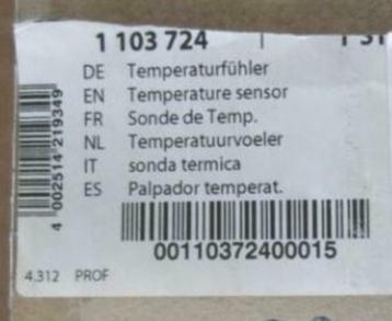Temperatuurvoelertje/sonde met rubbers Miele 1103724 - NIEUW beschikbaar voor biedingen