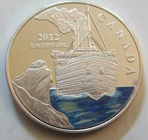 Fiji 2012 - TITANIC - Silver Plated Coin - 100th Anniv., Postzegels en Munten, Edelmetalen en Baren, Verzenden