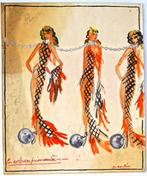A204 Marcel Escoffier Kostuumontwerp -  Esclaves Prisonniers, Ophalen of Verzenden