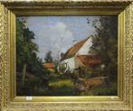 Gezocht : Lucien Gustave Jottrand /Maison au milieu des bois, Antiek en Kunst, Kunst | Schilderijen | Klassiek, Ophalen