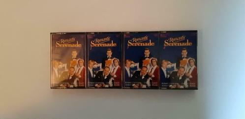 Romantic Serenade 4 muziekcassettes, Cd's en Dvd's, Cassettebandjes, Voorbespeeld, Pop, 2 t/m 25 bandjes, Met bewaardoos, rek of koffer