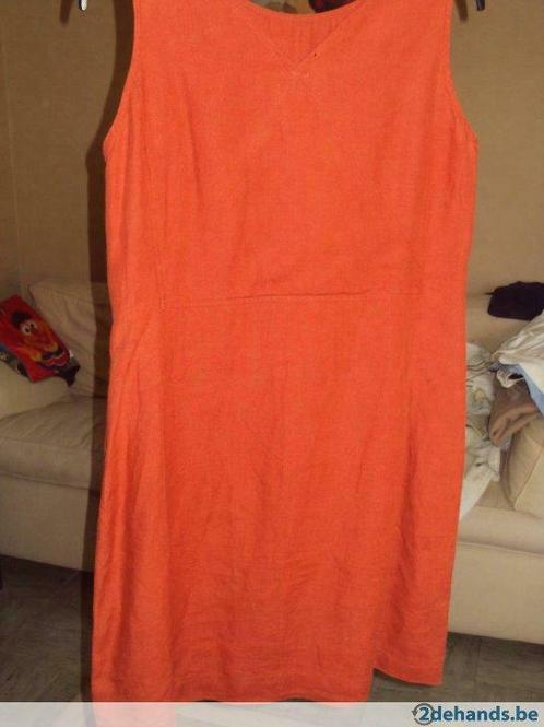 Dameskleedje van Belgisch topmerk Xandres, Kleding | Dames, Jurken, Gedragen, Maat 42/44 (L), Oranje, Ophalen of Verzenden
