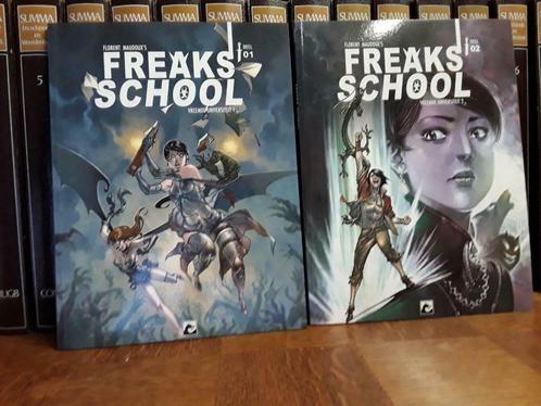 Freaks' School Vreemde universiteit 1/2 en 2/2, Florent Mado, Boeken, Stripverhalen, Zo goed als nieuw, Meerdere stripboeken, Ophalen of Verzenden