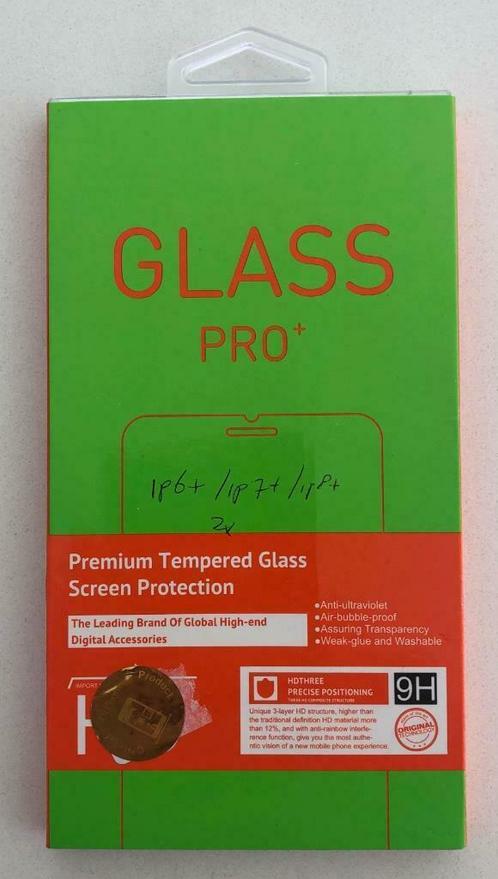 Screenprotector Glass Pro voor iPhone 6+, 7+ of 8+ NIEUW, Telecommunicatie, Mobiele telefoons | Hoesjes en Screenprotectors | Apple iPhone