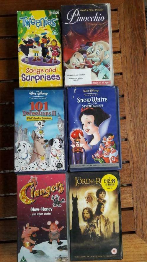 Lot van 6 Engelstalige videocassettes met kinderfilms, Cd's en Dvd's, VHS | Kinderen en Jeugd, Tekenfilms en Animatie, Ophalen of Verzenden