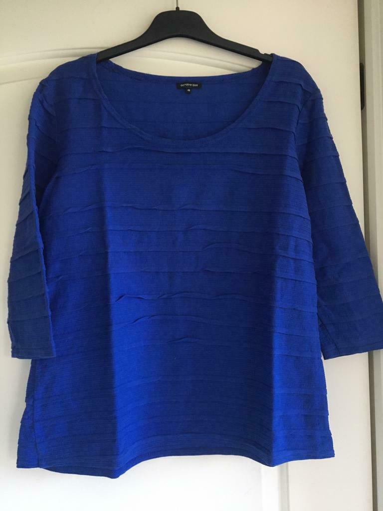Blauwe blouse Caroline Biss maat 40, Maat 38/40 (M), Blauw, Ophalen of Verzenden, Gedragen