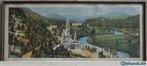 Oude prent van Lourdes achter glas, Antiek en Kunst, Curiosa en Brocante, Ophalen