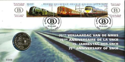 België 2001 - Numisletter OBP 2992 75 jaar NMBS, Timbres & Monnaies, Timbres | Europe | Belgique, Non oblitéré, Gomme originale