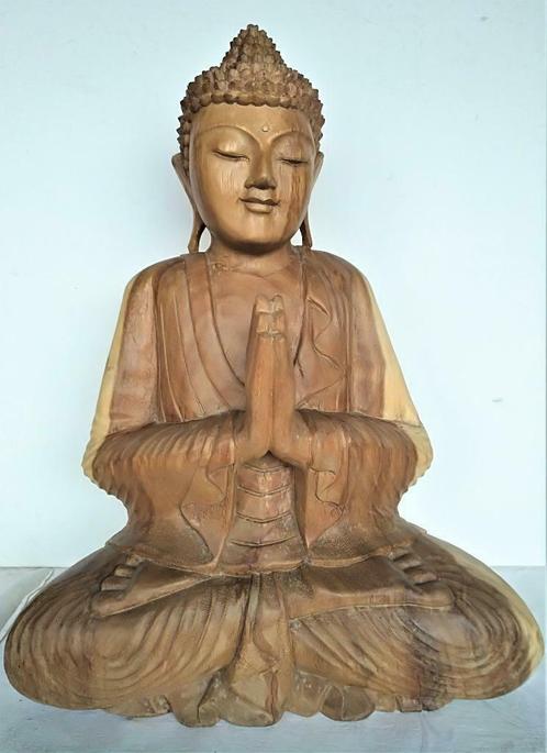 Statue de Bouddha Suar àNamaskara Mudra posture Ubud Bali, Antiquités & Art, Art | Sculptures & Bois, Enlèvement ou Envoi