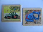 2 Houten puzzels van 12 stukjes, Kinderen en Baby's, 10 tot 50 stukjes, Van hout, Gebruikt, Ophalen of Verzenden