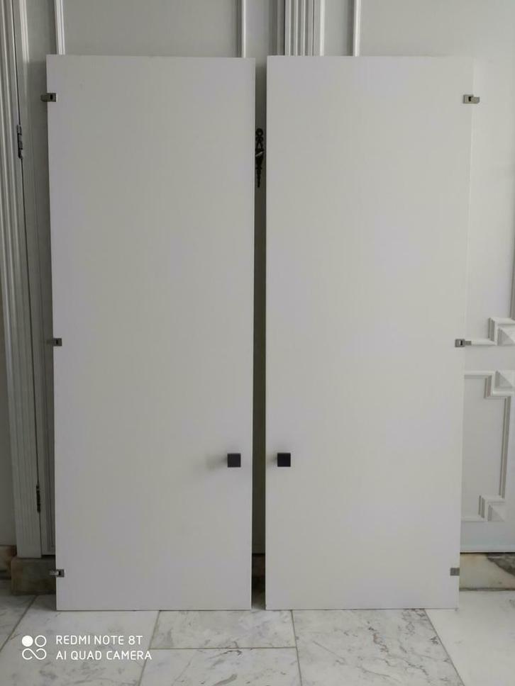 Kast deuren in vol hout, wit geschilderd, Huis en Inrichting, Overige Huis en Inrichting, Gebruikt, Ophalen