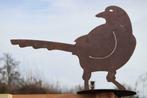 Oiseau (pie) en métal rouillé sur base circulaire, Jardin & Terrasse, Enlèvement ou Envoi, Neuf