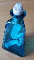 Te koop: Nieuw: Leuke blauw/groene glazen olielampje., Nieuw, Ophalen of Verzenden