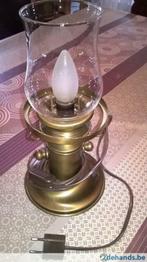 elektrische lamp in messing met glas., Huis en Inrichting, Lampen | Overige, Zo goed als nieuw, Ophalen