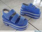 Plateau schoen sandaal. Maat 38 - 39., Ophalen of Verzenden, Nieuw, Blauw, Slippers