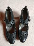 Chaussures à talon en cuir de marque italienne, Comme neuf, Noir, Escarpins, Enlèvement ou Envoi