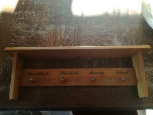 handdoek rek hout kapstok vintage, Antiek en Kunst, Curiosa en Brocante, Ophalen of Verzenden