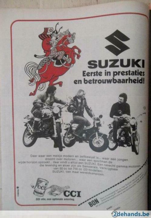 Advertenties uit tijdschrift Joepie over Suzuki, Collections, Marques & Objets publicitaires, Utilisé, Enlèvement ou Envoi
