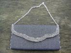 Clutch zilvergrijs met pareltjes, Ophalen, Nieuw, Grijs, Avondtasje