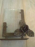 Cadre photo (1890/1920) métal fleur+vitre - TB etat, Maison & Meubles, Accessoires pour la Maison | Cadres, Enlèvement, Utilisé