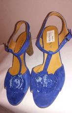 81A* JHAY sexy sandales bleues hauts-talons cuir (41), Escarpins, Bleu, Neuf