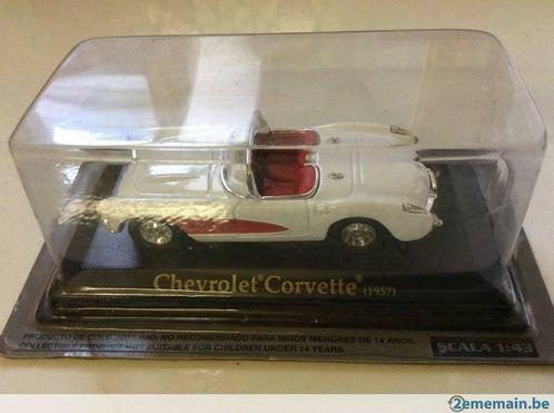 Chevrolet Corvette 1957 blanche Collection, Hobby en Vrije tijd, Modelbouw | Auto's en Voertuigen, Gebruikt, Auto, Ophalen
