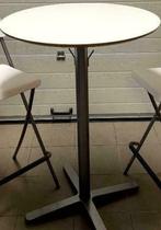 ronde statafel bartafel staantafel receptie tafel witte rond, Huis en Inrichting, 60 tot 90 cm, Metaal, Zo goed als nieuw, Ophalen