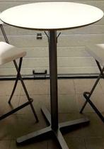 ronde statafel bartafel staantafel receptie tafel witte rond, Huis en Inrichting, Barkrukken, Ophalen, Zo goed als nieuw, Metaal