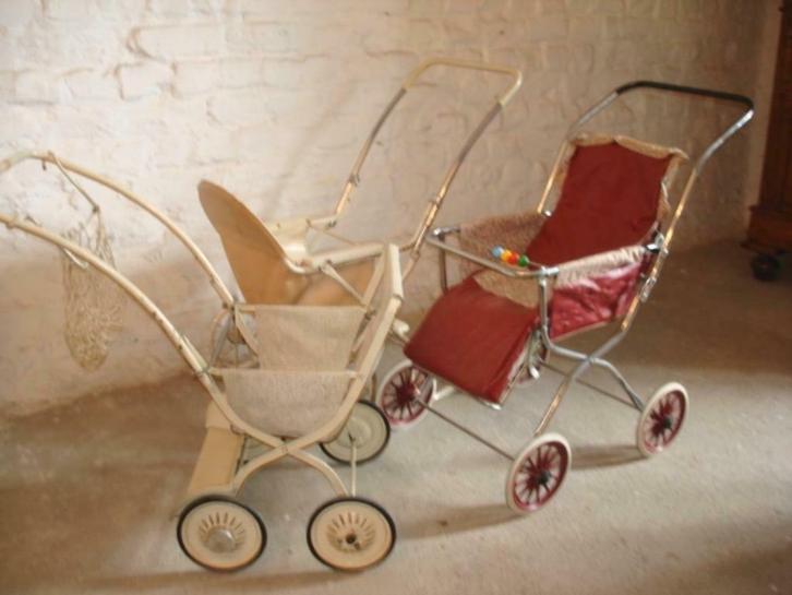 3 oude vintage poppenwagens (poeset) van merk TORCK, Antiek en Kunst, Antiek | Speelgoed, Ophalen of Verzenden