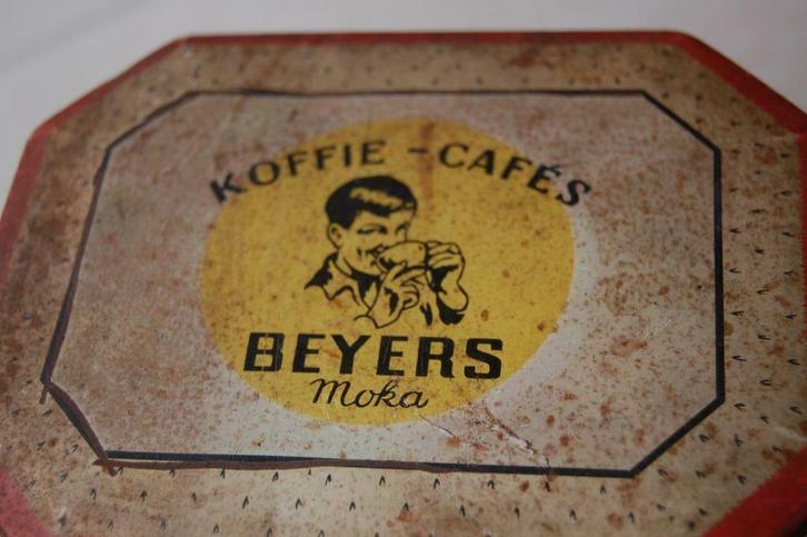 Koffieblik BEYERS Moka, Verzamelen, Blikken, Gebruikt, Koffie, Overige merken, Ophalen of Verzenden