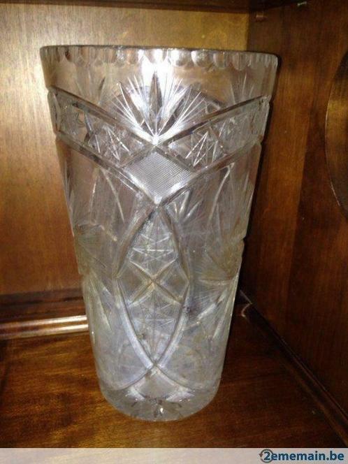 Grand vase en cristal taillé, Antiquités & Art, Antiquités | Verre & Cristal