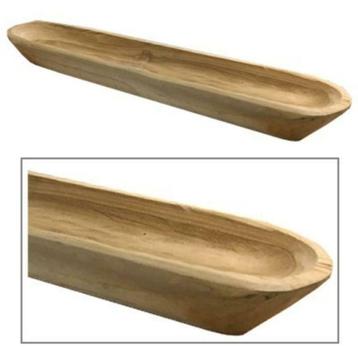 Serveerschaal hapjesschaal decoratie schaal teak hout 70 cm, Huis en Inrichting, Keuken | Servies, Overige materialen, Nieuw, Ophalen of Verzenden