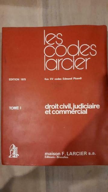 Les codes Larcier - 1975, Enlèvement ou Envoi, Utilisé