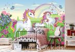 Eenhoorn fotobehang Unicorn behang * Muurdeco4kids, Décoration murale, Enlèvement ou Envoi, Neuf