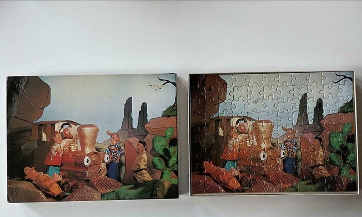 Suske en wiske puzzel clipper jaren 1970 locomotief, Verzamelen, Stripfiguren, Gebruikt, Overige typen, Suske en Wiske, Ophalen of Verzenden