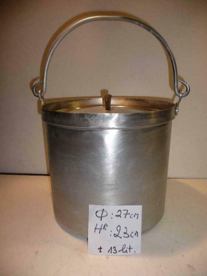 Seau de boucher, capacité 13 lit en aluminium, Dieren en Toebehoren, Dierenvoeding, Pluimvee, Ophalen of Verzenden