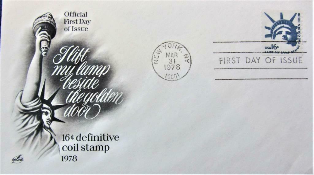 FDC - U.S.A.- KUNST- HET VRIJHEIDSBEELD, Ophalen of Verzenden, Gestempeld, Overige thema's