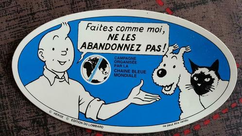 Autocollant Tintin – Hergé – Chaine Bleue, Collections, Autocollants, Neuf, Bande dessinée ou Dessin animé, Enlèvement ou Envoi