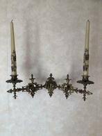 Antieke wandkandelaar met kaarsen, Ophalen of Verzenden