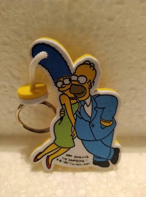 Vintage Sleutelhanger - The Simpsons - Homer & Marge - 1997, Verzamelen, Poppetjes en Figuurtjes, Zo goed als nieuw, Ophalen of Verzenden