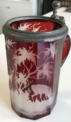 Ancien pichet en cristal de Bohème h: 15 cm