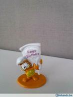 Garfield taartdecoratie / happy birthday, Verzamelen, Stripfiguren, Garfield, Gebruikt, Ophalen of Verzenden