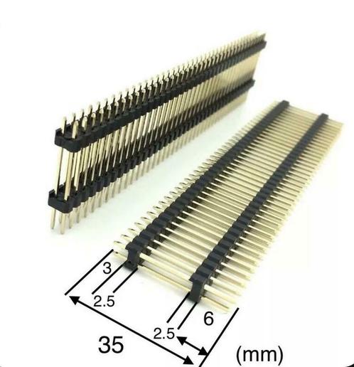 Pinheaders 2.54 mm, Hobby en Vrije tijd, Elektronica-componenten, Nieuw, Ophalen of Verzenden