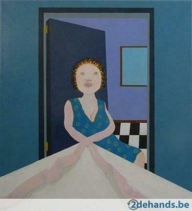 Margriet Rood, The lady of the loo, Antiek en Kunst, Kunst | Schilderijen | Modern